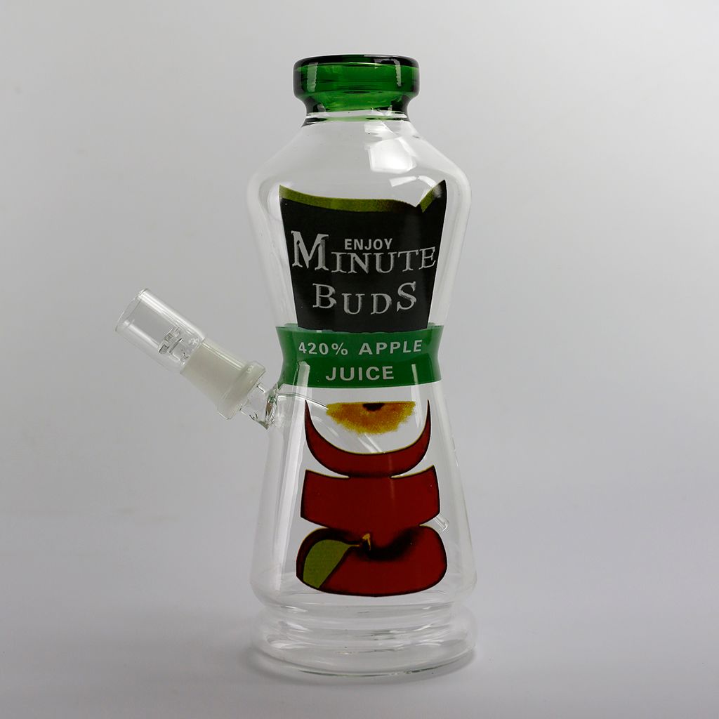 2020 Glass Mini Bong 8 Inches Minute Buds Apple Juice Bong Glass Water