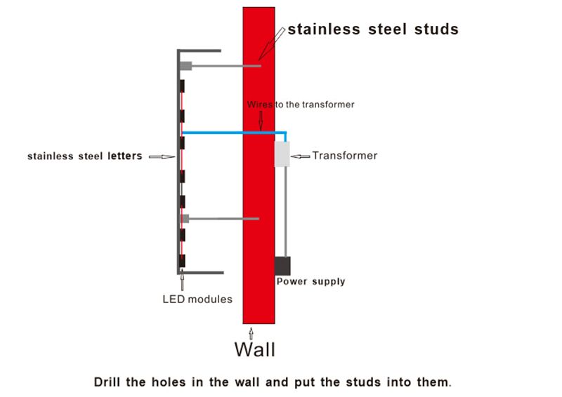 2020 Factory Outlet Outdoor 304 Brushed Mirror Polished Stainless Steel Back Lit Led Channel Letter Metal Letter Lighted Shop Front Name Signs From