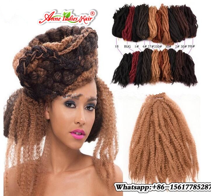 18 Inch Afro Kinky Twist Braid Curly Freetress Synthetic Hair Bulk