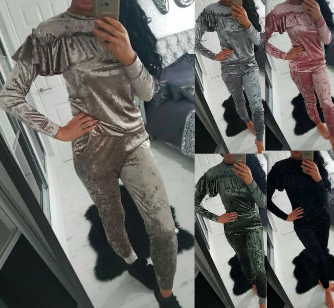 sweatsuit with ruffles