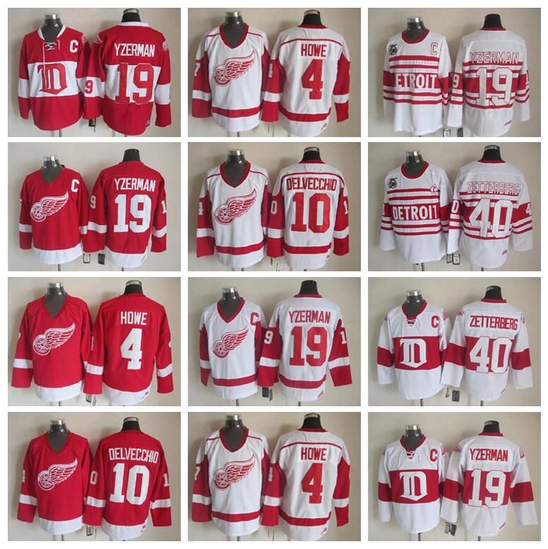 detroit red wings home jersey color