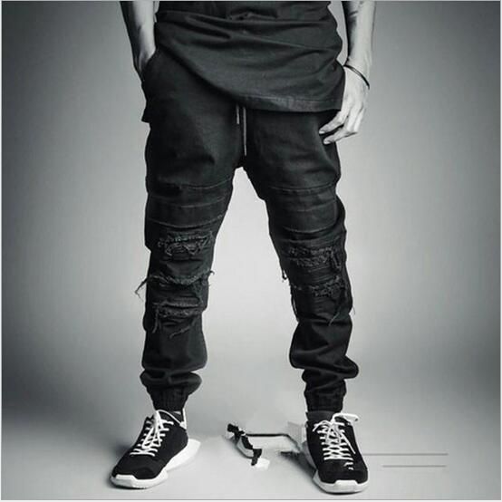 mens distressed joggers