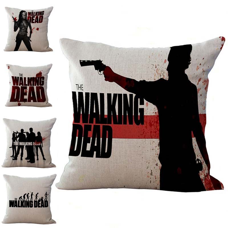The Walking Dead Pillow Case Cushion Cover Linen Cotton Throw