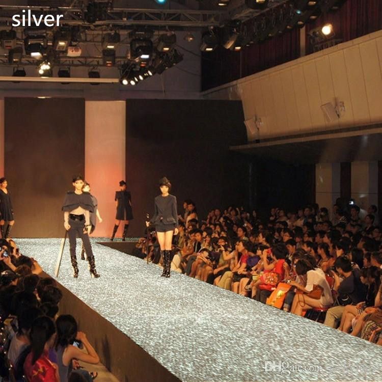 New Arrival Fashion Silver Pearlescent Carpet T Station Aisle