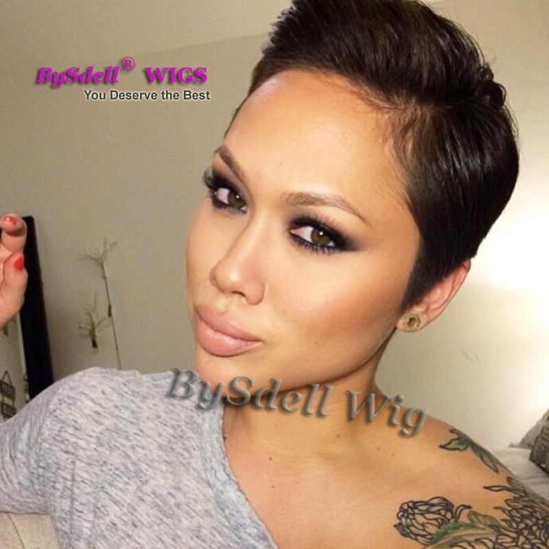 Keira Inspired Pixie Cut Short Hairstyle Wig Synthetic Short Black