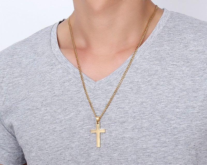 Collier or croix homme Clearance