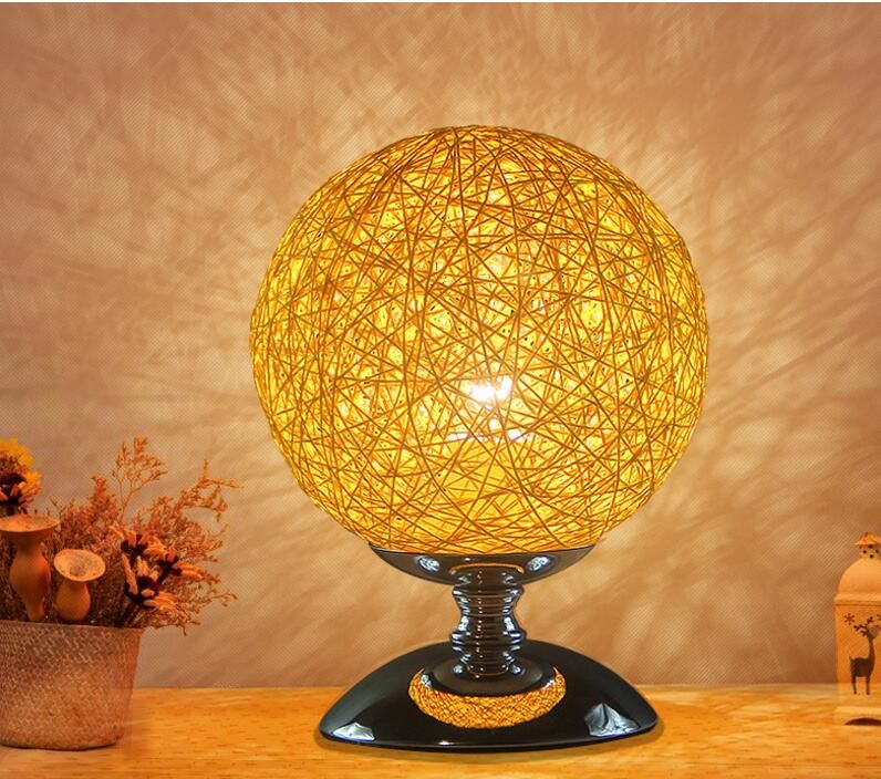 2021 Modern Art Deco Led Table Lamps, Round Lamp Shades Table Lamps