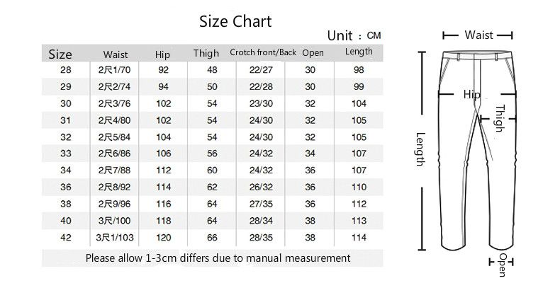 Amiri Size Chart