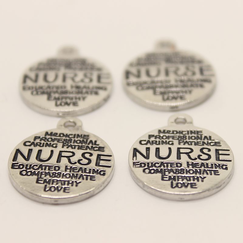 2020 19x22mm Antique Silver Tone Nurse Charms Pendant For Diy Jewelry
