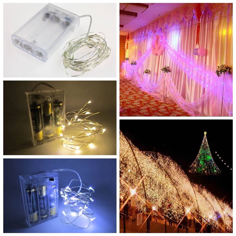 2/3/4/5/10m christmas led wire fairy light curtain wedding party deco 