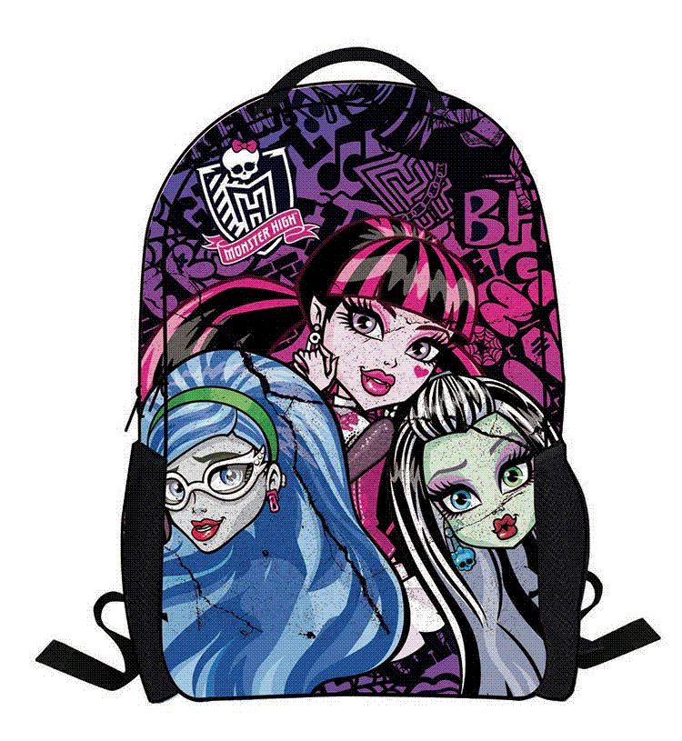 2016 caricatura Monster High niños mochila escolar estudiante mochila niños niñas bolsas mochilas
