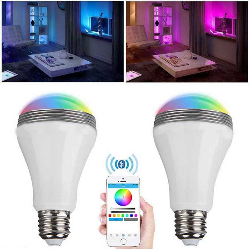 Smart Led Light Bulb Wireless Bluetooth Audio Speakers 3w E27 Smart Led Light Bulb Wireless Bluetooth Audio Speakers 3w E27 Rgb Lamp Color Changing Via Wifi App Control Bulbs Cfl From