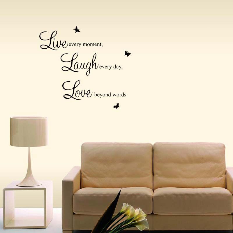 Live Laugh Love Vinyl Wall Quote Stickers Wall Personality Decals Removable Art Bedroom Sitting Room Decor Diy Canada 2019 From Xymy757 Cad 11 86