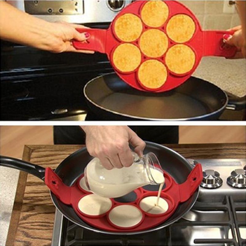 Egg Ring Pancakes Maker Cheese Egg Cooker Pan Flip Mold Nonstick Pancake Make UK