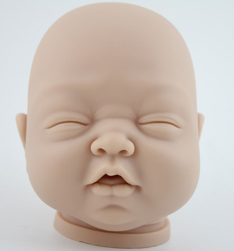 Unpainted reborn baby doll kit soft Vinyl only one head for 20"  baby From China 
