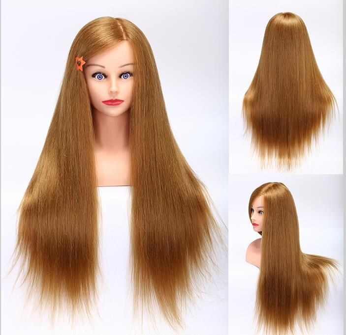 2019 85 Human Hair Mannequin Head 24 Golden Great Quality Natural