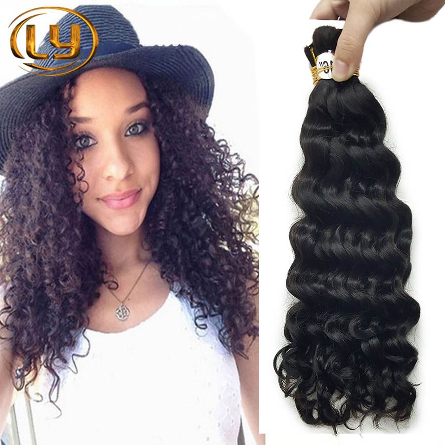 Hot Sale 7A Deep Curly Brazilian Bulk Human Hair For ...