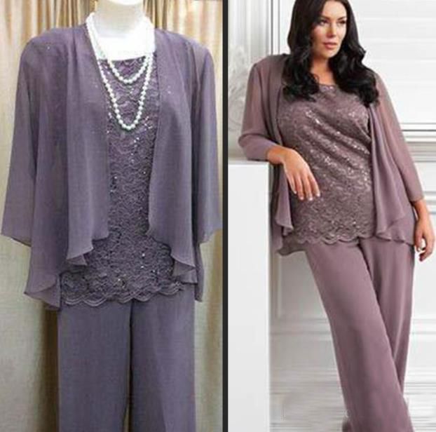 purple mother of the bride pant suits