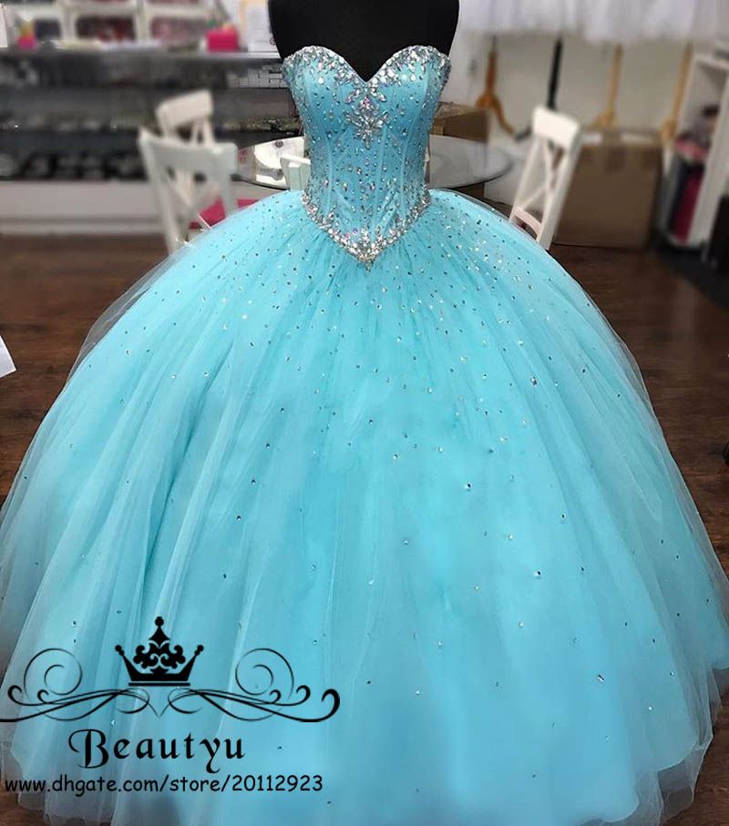 light blue sweet 16 dresses