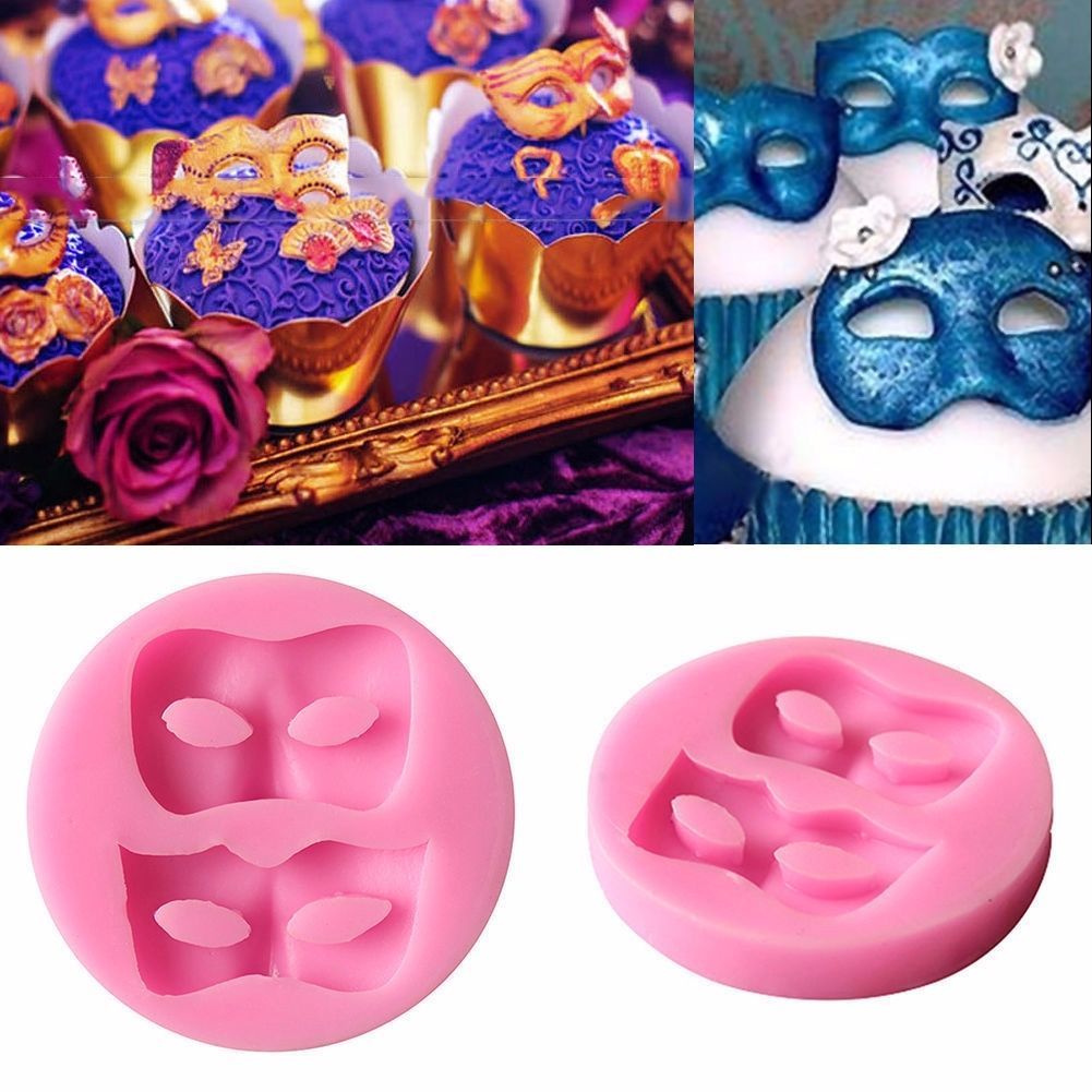 2020 3D Mask Silicone Fondant Mould Cake Decorating
