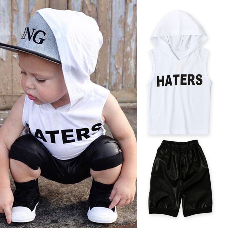 Acheter Sweat A Capuche Bebe Garcon Set Tenues Haters Impression Sweat A Capuche Sans Manches T Shirt Pantalon Noir Ins Chaud Lettre Imprimer Tenues De 4 92 Du Krtrading Fr Dhgate Com