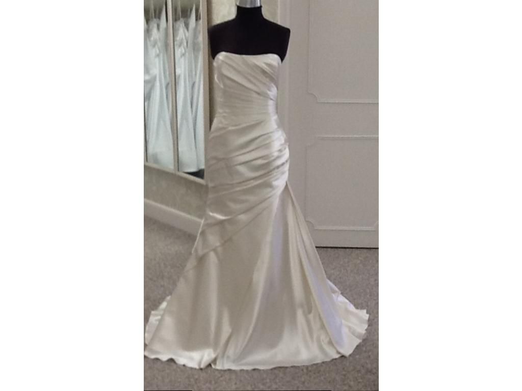 straight satin wedding dress