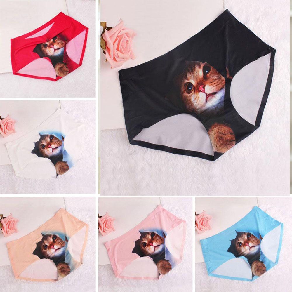 2020 Newest Women Seamless Underwear Sexy Ladies 3D Cute Cat Panties