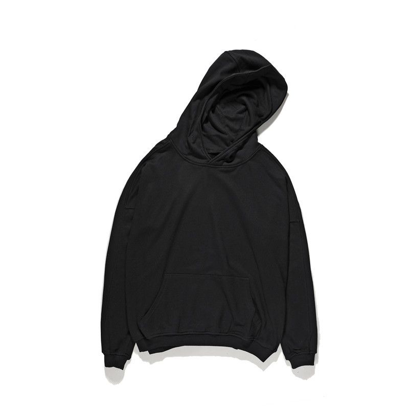 solid black hoodie
