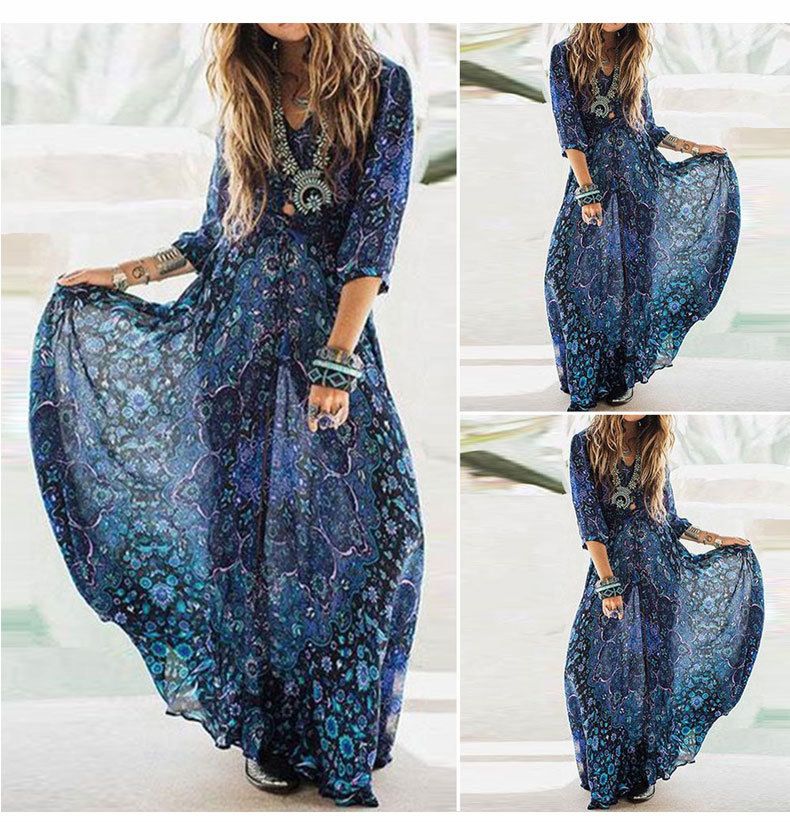 long sleeve maxi dress summer