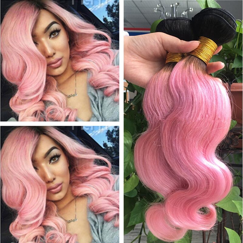 Fashionable Queen Ombre Hair Wefts Raw Indian Hair Body Wave