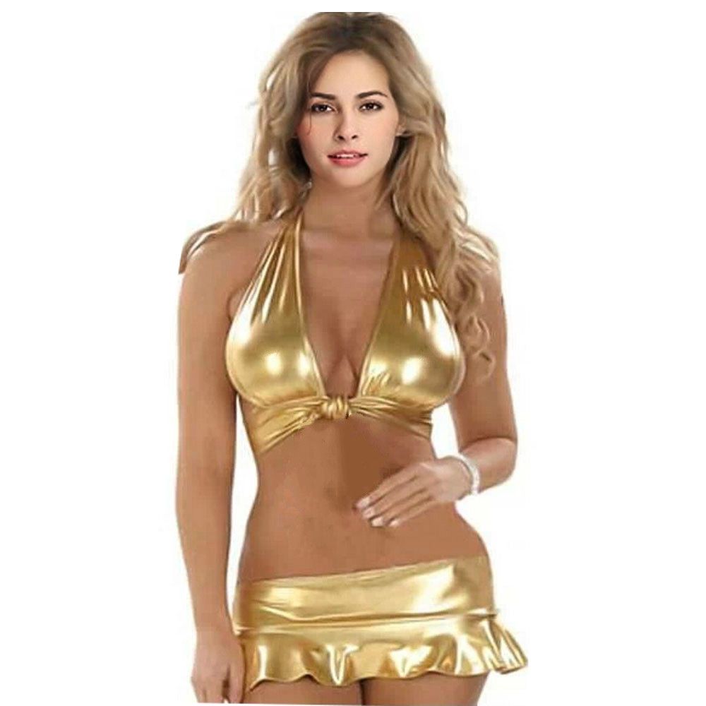 metallic gold bra