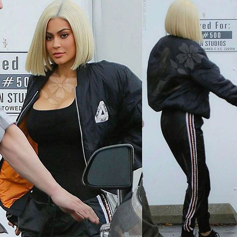 Kylie Jenner 14 20 Inch Blonde Short Bob Wigs Silky Straight