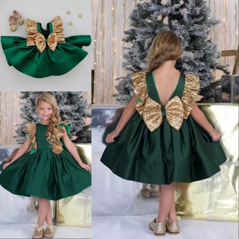 flower girl green dress