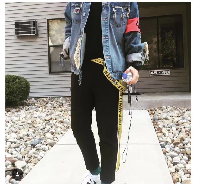 ceinture off white jaune homme