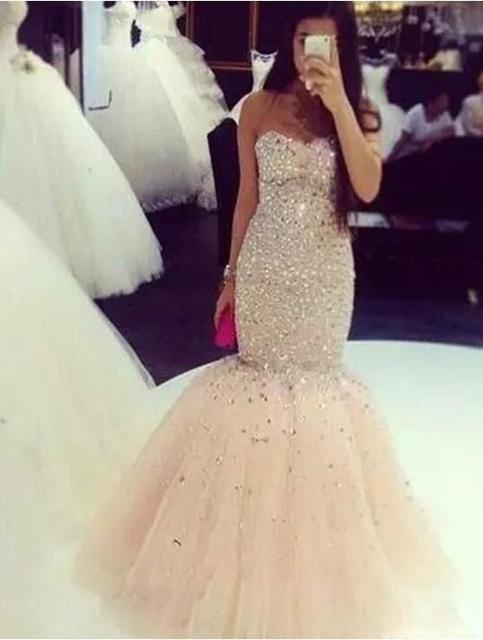 champagne colour evening dress