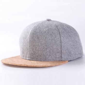 grey felt baseball cap
