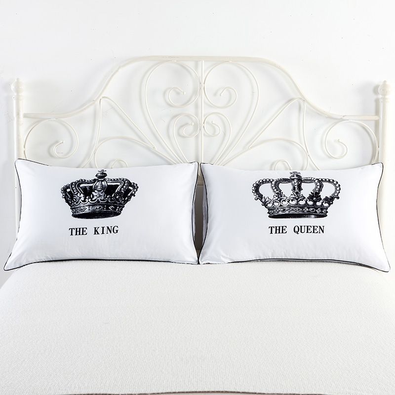 Royal Crown And Skull Pillowcases Queen King Design Pillow Case