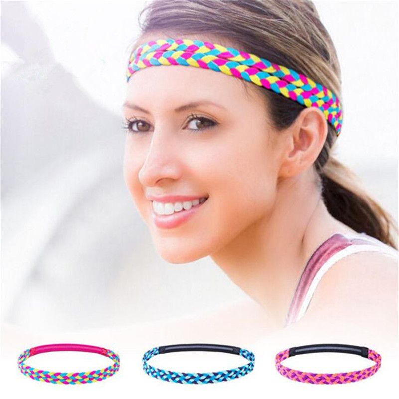 Hair Headbands For Women Yoga Braided Hairband Fitness Sport