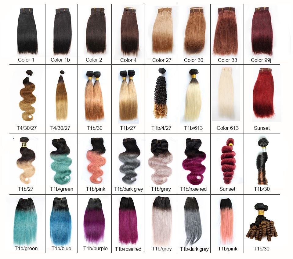 2 3 4 Bundles T 1b Grey Two Tone Ombre Human Hair Weave Bundles