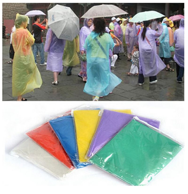 2021 One Time Raincoat Fashion Hot Disposable PE Raincoats Poncho ...