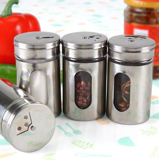Best Hot Style 4 Diffe Needs Rotating Holes E Jars Condiment Best Hot Style 4 Diffe Needs Rotating Holes E Jars Condiment Pot Salt Pepper Kitchen Storage Stainless Steel Glass Container Under 3 52 Dhgate