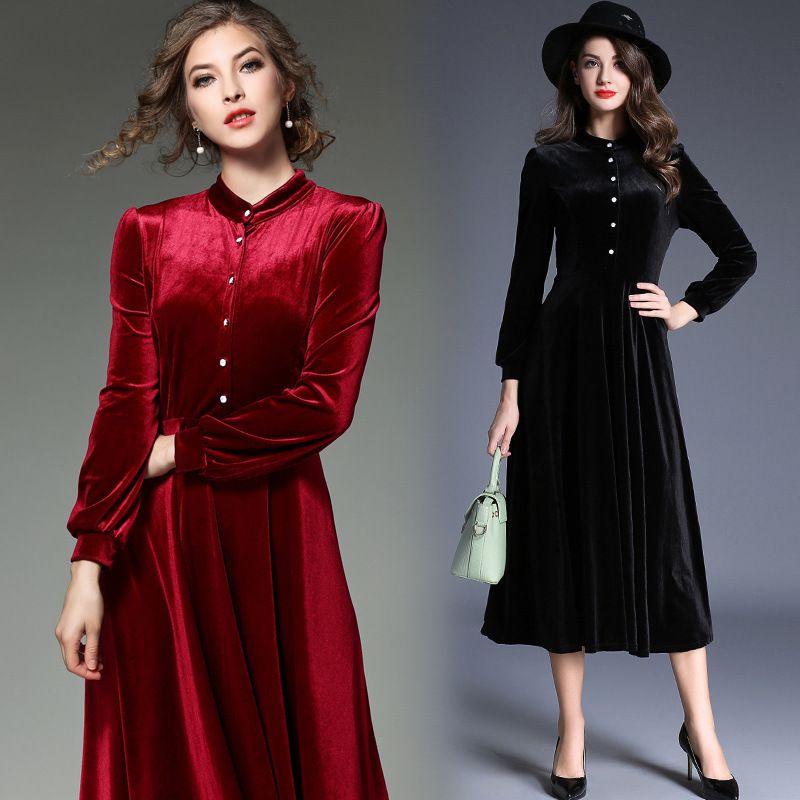 velvet dress fashion