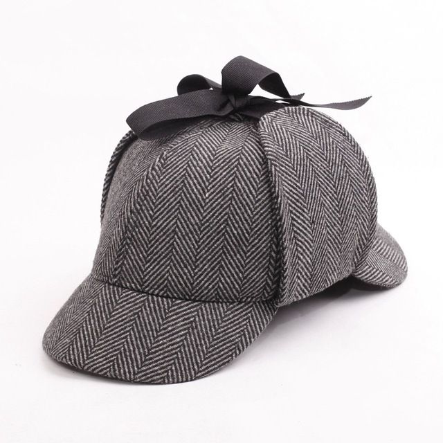 Kaufen Sie Heisser Verkauf Sherlock Holmes Detective Baseball Hut Vintage Deerstalker Unisex Cap Zwei Brande Streifen Grosse Kleine Earflap Hut Cap Billig Schnelle Lieferung Und Qualitat De Dhgate