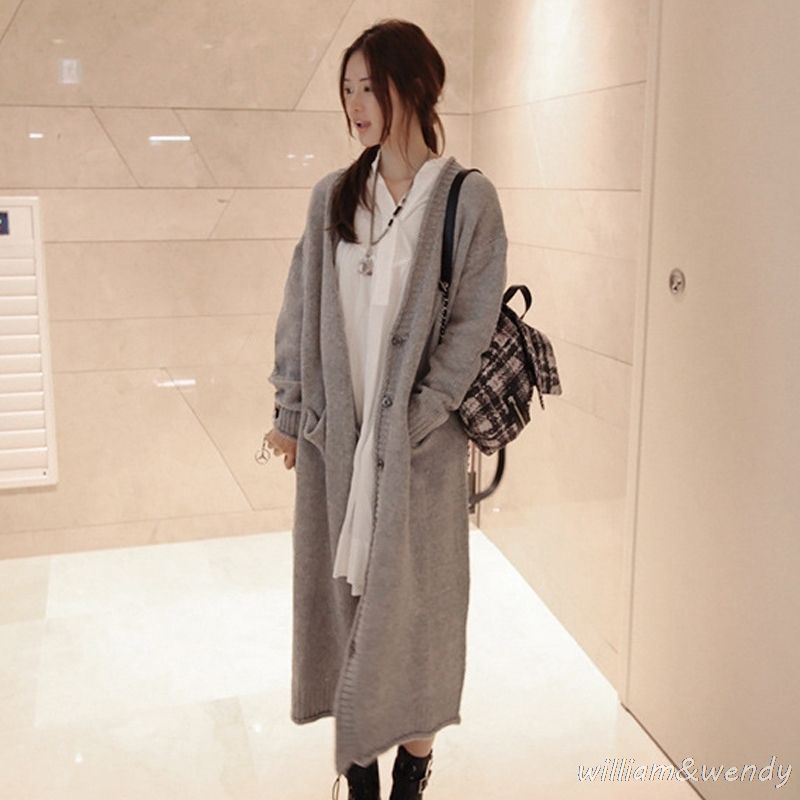 long jersey cardigan