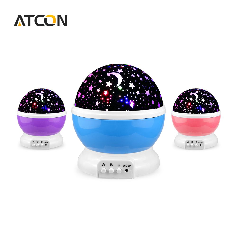night light rotating projector