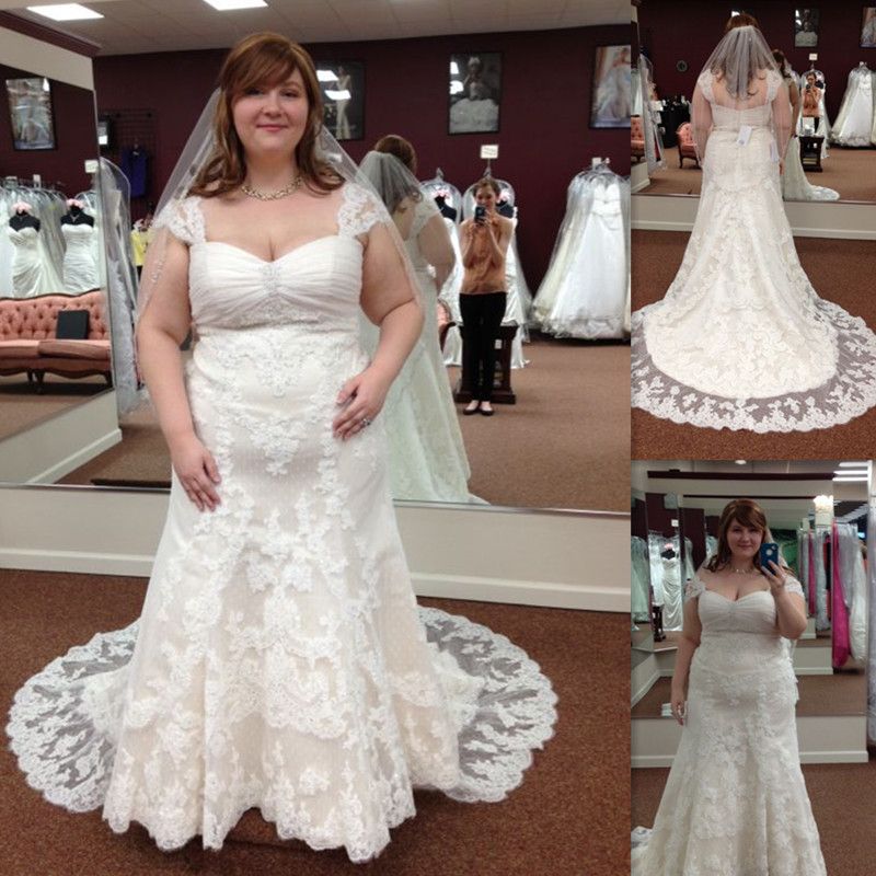 plus size trumpet wedding dress