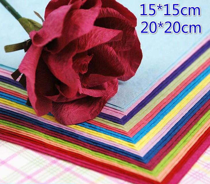 Großhandel 15 15cm 20 20cm 14 Farben Diy Mehrfarben Origami Papier Diy Rose Blume Diy Handgemachte Falten Rose Geschenk Verpackung Papier Von