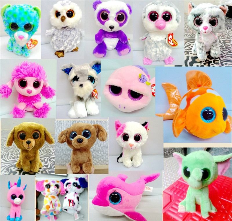 ty stuffed animals with big eyes