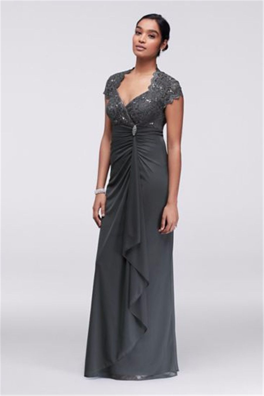 gathered jersey dress