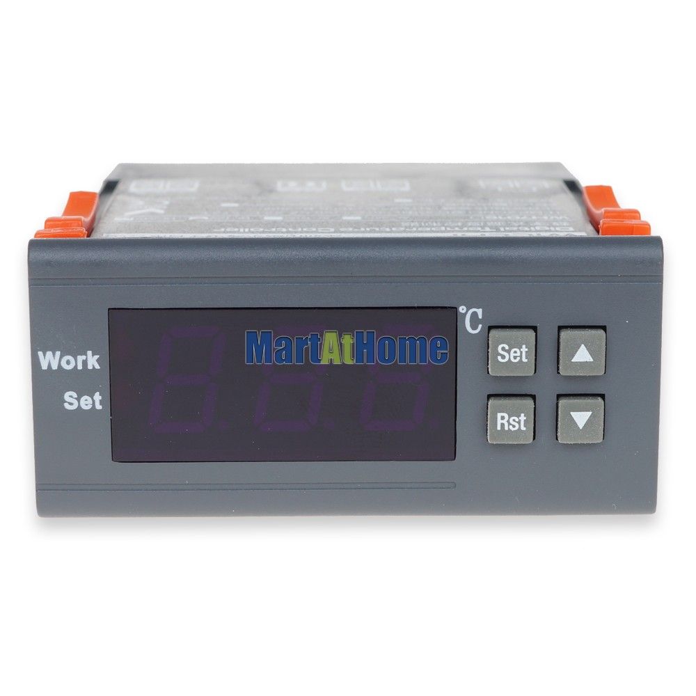 WH7016J -30 ~ 300 Graus Celsius Digital Controlador de Temperatura Termostato Eletrônico w / Alarmer Sonda 12/24/110/220 V 10A @ CF